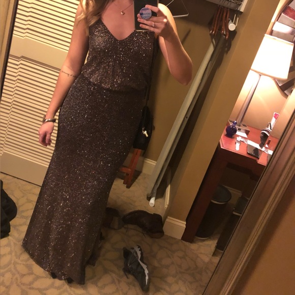 Calvin Klein Sparkle Gown Size 2 - Picture 3 of 3
